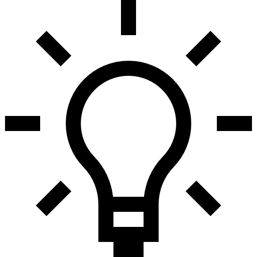 Icon einer Glühbirne